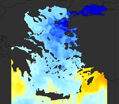 Το αποτύπωμα της πρώιμης ψυχρής εισβολής στα νερά του Αιγαίου...