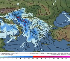 Πρόγνωση καιρού - Τετάρτη, 7 Φεβρουαρίου 2018