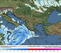 Πρόγνωση καιρού - Παρασκευή, 9 Φεβρουρίου 2018