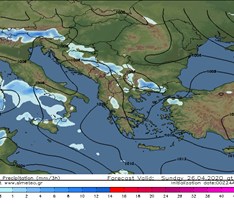 Ο καιρός το Σαββατοκύριακο 25... 26 Απριλίου 2020