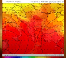 Καύσωνας αξιόλογης έντασης και διάρκειας από την Κυριακή, 20/7/2025